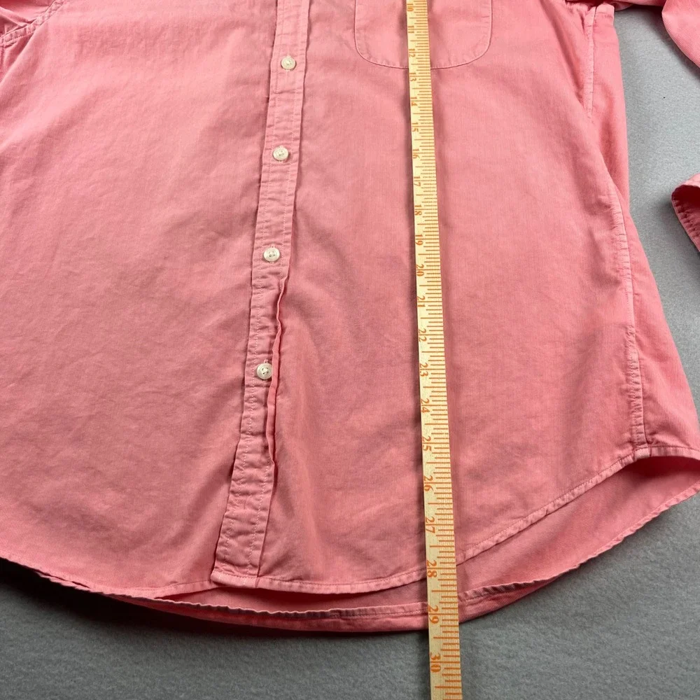 Vineyard Vines Mens Slim Fit Tucker Shirt Salmon Pink Cotton Silk Corduroy Med - Picture 4 of 8